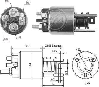 Solenoid electromotor ZM395