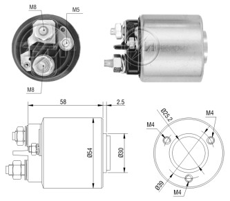 Solenoid electromotor ZM490