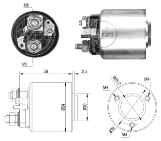 Solenoid electromotor ZM491