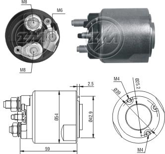 Solenoid electromotor ZM494