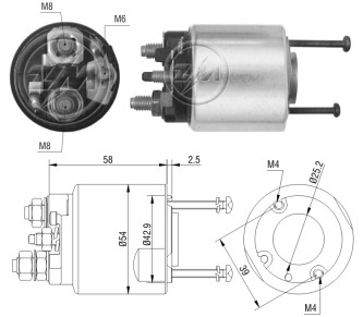 Solenoid electromotor ZM495