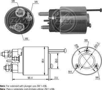 Solenoid electromotor ZM496