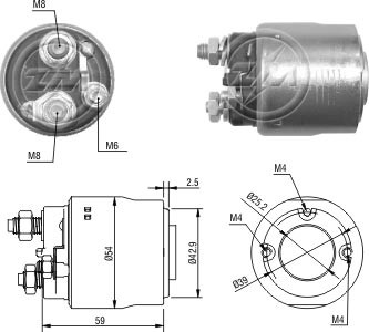 Solenoid electromotor ZM498