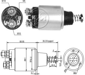 Solenoid electromotor ZM537