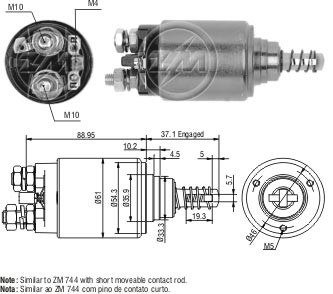 Solenoid electromotor ZM544