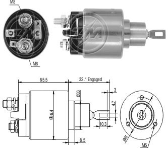 Solenoid electromotor ZM573