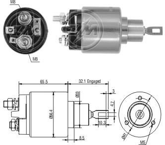 Solenoid electromotor ZM574