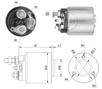 Solenoid electromotor ZM590