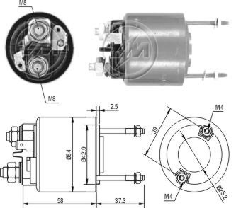 Solenoid electromotor ZM594