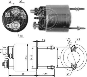 Solenoid electromotor ZM596