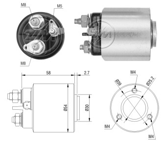 Solenoid electromotor ZM599