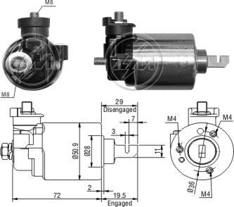 Solenoid electromotor ZM605