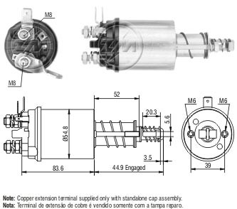 Solenoid electromotor ZM613