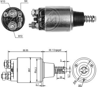 Solenoid electromotor ZM638