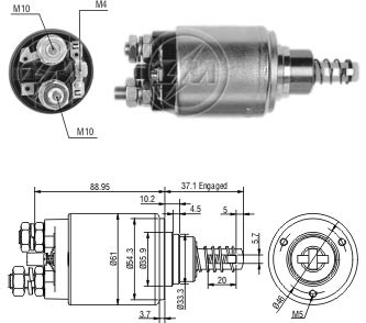 Solenoid electromotor ZM641