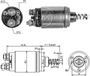 Solenoid electromotor ZM642