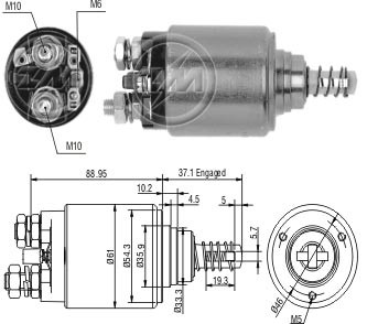 Solenoid electromotor ZM644