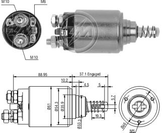 Solenoid electromotor ZM645