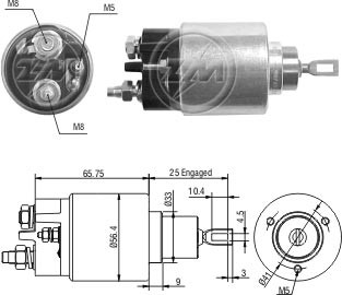 Solenoid electromotor ZM679