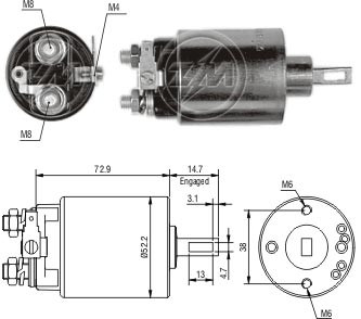 Solenoid electromotor ZM684