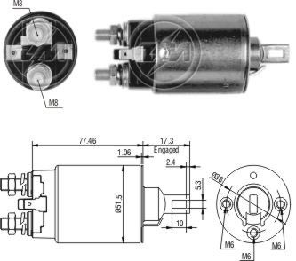 Solenoid electromotor ZM690