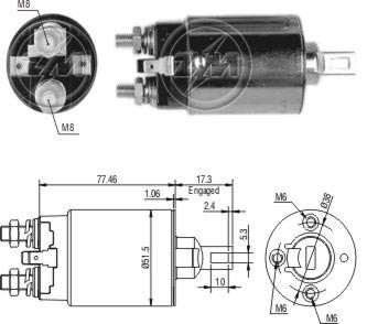 Solenoid electromotor ZM691