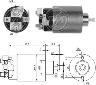 Solenoid electromotor ZM698