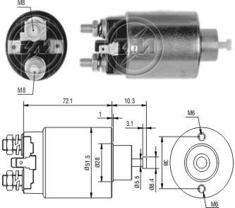 Solenoid electromotor ZM699