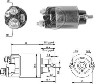 Solenoid electromotor ZM705