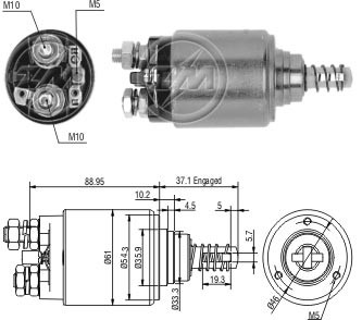 Solenoid electromotor ZM731