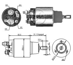 Solenoid electromotor ZM772