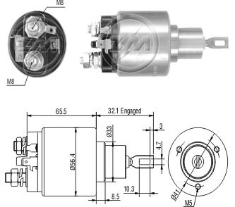 Solenoid electromotor ZM773