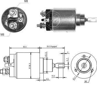 Solenoid electromotor ZM777