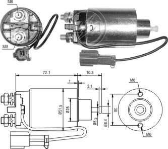 Solenoid electromotor ZM792