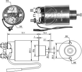 Solenoid electromotor ZM798