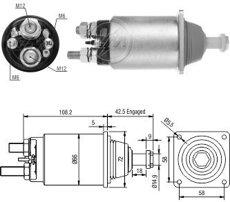 Solenoid electromotor ZM834