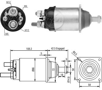 Solenoid electromotor ZM836