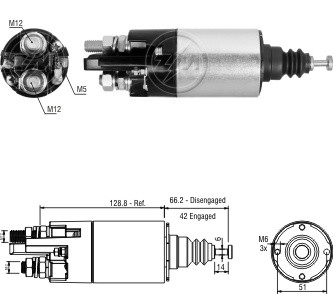 Solenoid electromotor ZM842