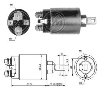 Solenoid electromotor ZM893