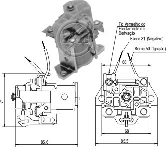 Solenoid electromotor ZM903