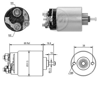 Solenoid electromotor ZM961