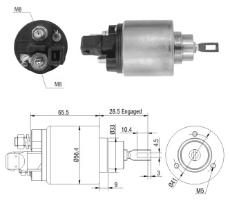 Solenoid electromotor ZM972