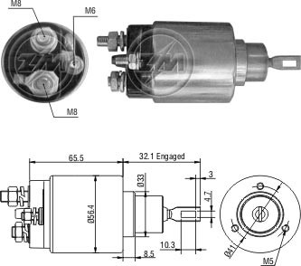 Solenoid electromotor ZM977