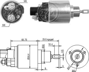 Solenoid electromotor ZM978