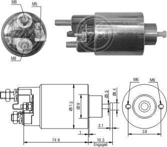 Solenoid electromotor ZM993