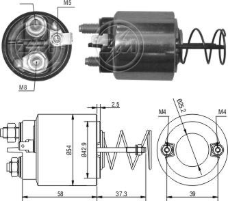 Solenoid electromotor ZM1492