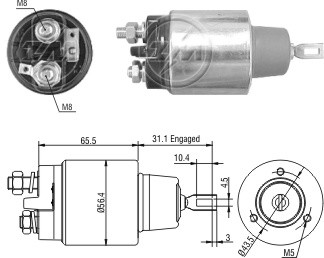 Solenoid electromotor ZM1575
