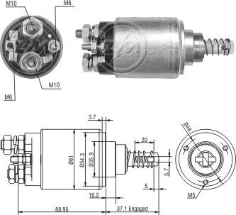 Solenoid electromotor ZM1639