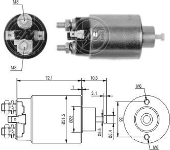 Solenoid electromotor ZM1698