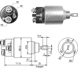 Solenoid electromotor ZM2371